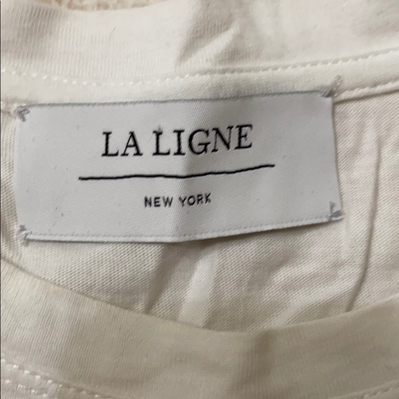 La Ligne Embroidered Long Sleevw Cotton Tee - Picture 3 of 5